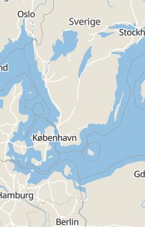Översiktskarta som visar hela Sverige med en markör som visar ungefär var händelsen inträffat