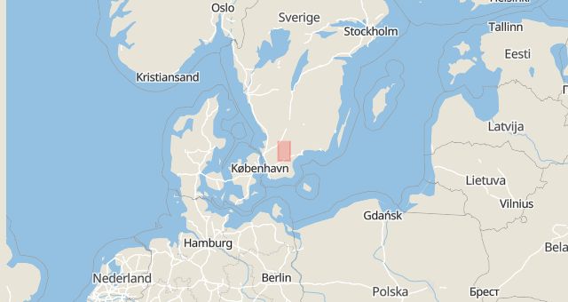 Karta som med röd fyrkant ramar in Hässleholm, Skåne län