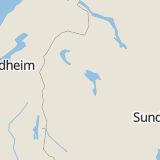 Karta som med röd fyrkant ramar in Bydalen, Västerfjället, Åre, Jämtlands län