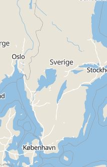 Översiktskarta som visar hela Sverige med en markör som visar ungefär var händelsen inträffat