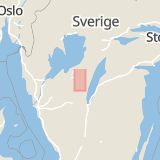 Karta som med röd fyrkant ramar in Skultorp, Skövde, Västra Götalands län