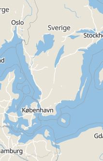 Översiktskarta som visar hela Sverige med en markör som visar ungefär var händelsen inträffat