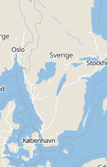 Översiktskarta som visar hela Sverige med en markör som visar ungefär var händelsen inträffat