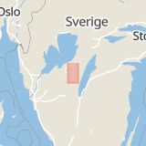 Karta som med röd fyrkant ramar in Högskolevägen, Högskolan, Skövde, Västra Götalands län