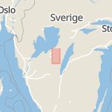 Karta som med röd fyrkant ramar in Lövängsvägen, Skövde, Västra Götalands län