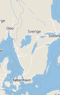 Översiktskarta som visar hela Sverige med en markör som visar ungefär var händelsen inträffat