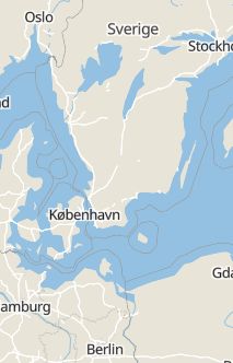 Översiktskarta som visar hela Sverige med en markör som visar ungefär var händelsen inträffat