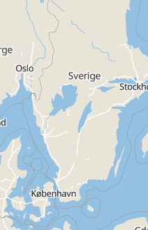 Översiktskarta som visar hela Sverige med en markör som visar ungefär var händelsen inträffat