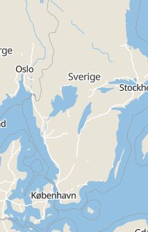 Översiktskarta som visar hela Sverige med en markör som visar ungefär var händelsen inträffat