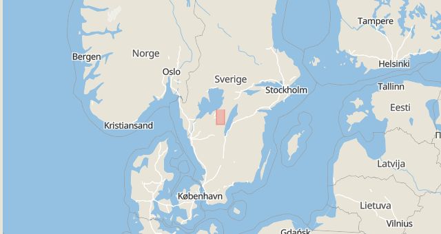 Karta som med röd fyrkant ramar in Timmervägen, Skövde, Västra Götalands län