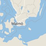 Karta som med röd fyrkant ramar in Torggatan, Lövestad, Sjöbo, Skåne län