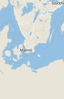 Översiktskarta som visar hela Sverige med en markör som visar ungefär var händelsen inträffat