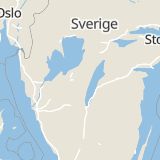 Karta som med röd fyrkant ramar in Hjovägen, Igelstorp, Skövde, Västra Götalands län