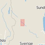 Karta som med röd fyrkant ramar in Brunnsberg, Älvdalen, Dalarnas län