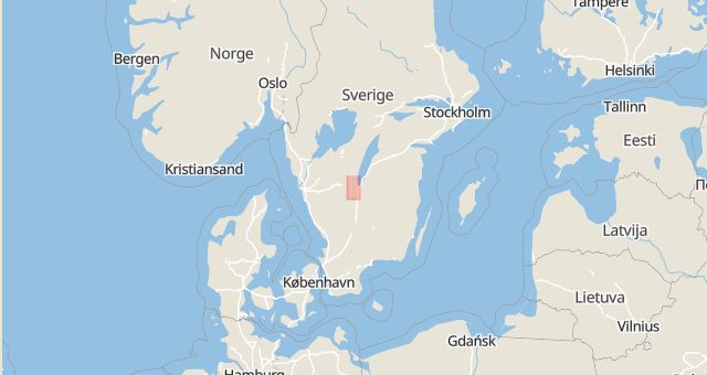 Karta som med röd fyrkant ramar in Västra Jära, Bottnaryd, Jönköping, Jönköpings län