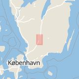 Karta som med röd fyrkant ramar in Dansbanevägen, Ljungby, Kronobergs län