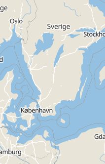Översiktskarta som visar hela Sverige med en markör som visar ungefär var händelsen inträffat