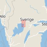 Karta som med röd fyrkant ramar in Kristinehamn, Ölme, Säffle, Värmlands län