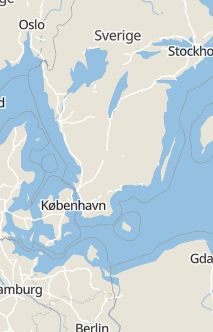 Översiktskarta som visar hela Sverige med en markör som visar ungefär var händelsen inträffat