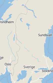 Översiktskarta som visar hela Sverige med en markör som visar ungefär var händelsen inträffat