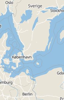 Översiktskarta som visar hela Sverige med en markör som visar ungefär var händelsen inträffat