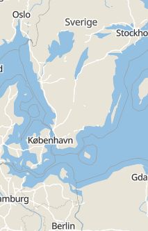 Översiktskarta som visar hela Sverige med en markör som visar ungefär var händelsen inträffat
