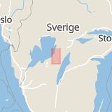 Karta som med röd fyrkant ramar in Fredsberg, Töreboda, Västra Götalands län