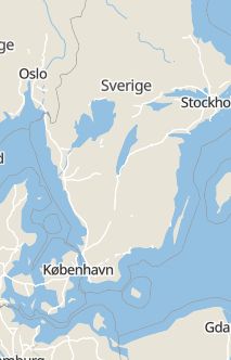 Översiktskarta som visar hela Sverige med en markör som visar ungefär var händelsen inträffat