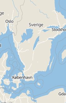 Översiktskarta som visar hela Sverige med en markör som visar ungefär var händelsen inträffat
