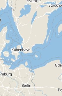 Översiktskarta som visar hela Sverige med en markör som visar ungefär var händelsen inträffat