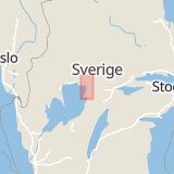Karta som med röd fyrkant ramar in Tegelslagaregatan, Västerlånggatan, Kristinehamn, Värmlands län
