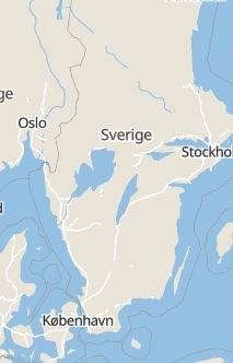 Översiktskarta som visar hela Sverige med en markör som visar ungefär var händelsen inträffat
