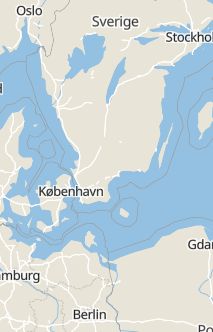 Översiktskarta som visar hela Sverige med en markör som visar ungefär var händelsen inträffat