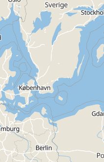 Översiktskarta som visar hela Sverige med en markör som visar ungefär var händelsen inträffat