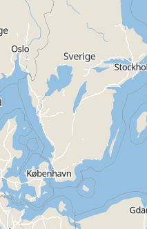 Översiktskarta som visar hela Sverige med en markör som visar ungefär var händelsen inträffat