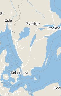 Översiktskarta som visar hela Sverige med en markör som visar ungefär var händelsen inträffat