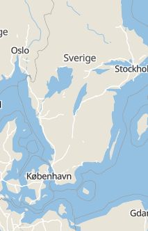 Översiktskarta som visar hela Sverige med en markör som visar ungefär var händelsen inträffat