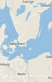 Översiktskarta som visar hela Sverige med en markör som visar ungefär var händelsen inträffat