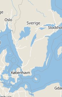 Översiktskarta som visar hela Sverige med en markör som visar ungefär var händelsen inträffat