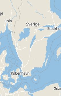 Översiktskarta som visar hela Sverige med en markör som visar ungefär var händelsen inträffat