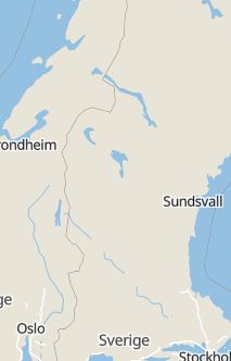 Översiktskarta som visar hela Sverige med en markör som visar ungefär var händelsen inträffat