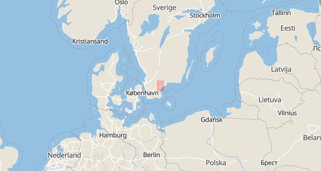 Karta som med röd fyrkant ramar in Österäng, Kristianstad, Skåne län