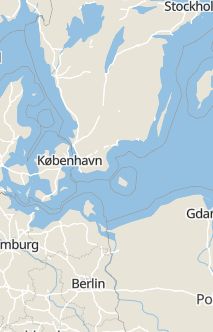 Översiktskarta som visar hela Sverige med en markör som visar ungefär var händelsen inträffat
