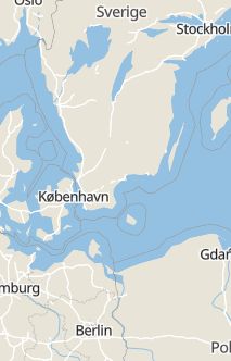 Översiktskarta som visar hela Sverige med en markör som visar ungefär var händelsen inträffat
