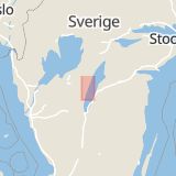 Karta som med röd fyrkant ramar in Skolgatan, Hjo, Västra Götalands län