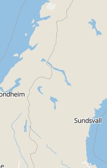 Översiktskarta som visar hela Sverige med en markör som visar ungefär var händelsen inträffat