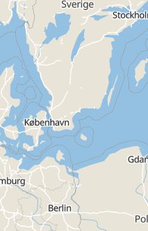 Översiktskarta som visar hela Sverige med en markör som visar ungefär var händelsen inträffat