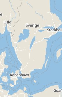 Översiktskarta som visar hela Sverige med en markör som visar ungefär var händelsen inträffat