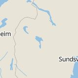 Karta som med röd fyrkant ramar in Storsjön, Östersund, Jämtlands län