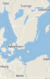 Översiktskarta som visar hela Sverige med en markör som visar ungefär var händelsen inträffat
